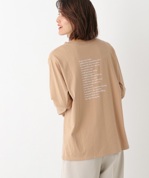 LEPSIM（レプシィム）の「プリントロンT　895675（Tシャツ/カットソー・レディース・ブラック/ベージュ/ホワイト系その他/ホワイト系その他2・FREE）」の7枚目の写真