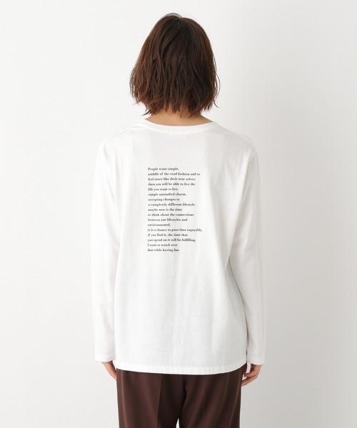 LEPSIM（レプシィム）の「プリントロンT　895675（Tシャツ/カットソー・レディース・ブラック/ベージュ/ホワイト系その他/ホワイト系その他2・FREE）」の9枚目の写真