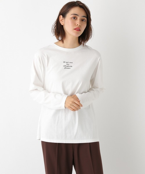 LEPSIM（レプシィム）の「プリントロンT　895675（Tシャツ/カットソー・レディース・ブラック/ベージュ/ホワイト系その他/ホワイト系その他2・FREE）」の5枚目の写真