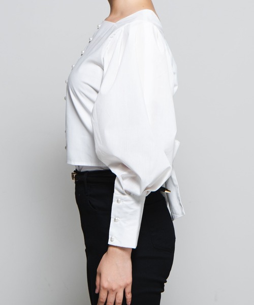 WEGO（ウィゴー）の「WEGO/2wayパールボタンバックリボンブラウス（シャツ/ブラウス・レディース・ホワイト・FREE）」の8枚目の写真