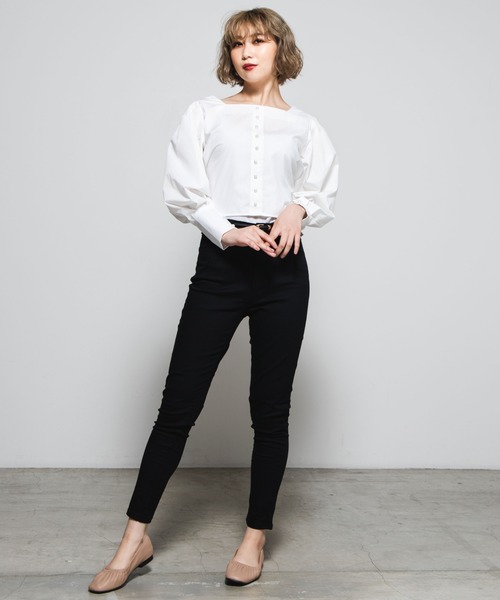 WEGO（ウィゴー）の「WEGO/2wayパールボタンバックリボンブラウス（シャツ/ブラウス・レディース・ホワイト・FREE）」の10枚目の写真