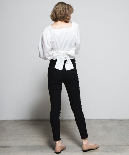 WEGO（ウィゴー）の「WEGO/2wayパールボタンバックリボンブラウス（シャツ/ブラウス・レディース・ホワイト・FREE）」の6枚目の写真