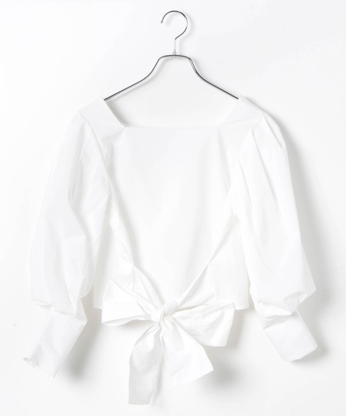 WEGO（ウィゴー）の「WEGO/2wayパールボタンバックリボンブラウス（シャツ/ブラウス・レディース・ホワイト・FREE）」の5枚目の写真