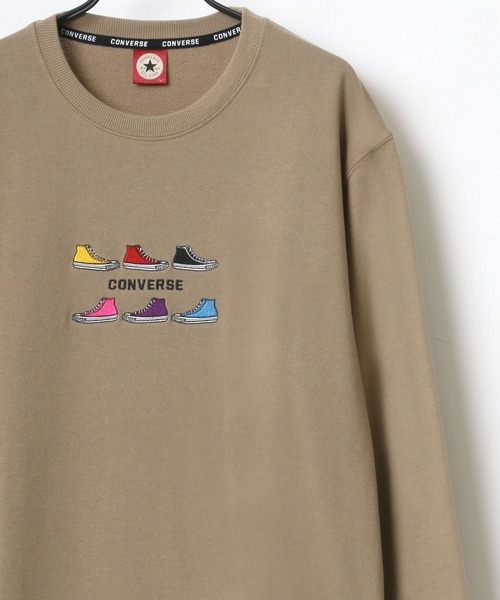 CONVERSE（コンバース）の「CONVERSE/コンバース オールスター カラフル シューズ刺繍 スウェット レディース メンズ トレーナー（スウェット・メンズ・ベージュ/ブルーグリーン/ホワイト/ブラック/チャコール/ライトグレー/ダークベージュ/オフホワイト/ダークグリーン/グレー系その他/グレー系その他3/ホワイト系その他3/ダークパープル/ベージュ系その他/ブルー系その他2/ブルー系その他/ホワイト系その他/グレー系その他2/ブラック系その他/グレイッシュベージュ/スミクロ/ホワイト系その他2・LL/M/L）」の15枚目の写真
