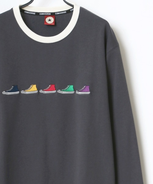 CONVERSE（コンバース）の「CONVERSE/コンバース オールスター カラフル シューズ刺繍 スウェット レディース メンズ トレーナー（スウェット・メンズ・ベージュ/ブルーグリーン/ホワイト/ブラック/チャコール/ライトグレー/ダークベージュ/オフホワイト/ダークグリーン/グレー系その他/グレー系その他3/ホワイト系その他3/ダークパープル/ベージュ系その他/ブルー系その他2/ブルー系その他/ホワイト系その他/グレー系その他2/ブラック系その他/グレイッシュベージュ/スミクロ/ホワイト系その他2・LL/M/L）」の12枚目の写真