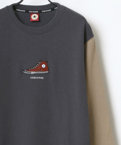 CONVERSE（コンバース）の「CONVERSE/コンバース オールスター カラフル シューズ刺繍 スウェット レディース メンズ トレーナー（スウェット・メンズ・ベージュ/ブルーグリーン/ホワイト/ブラック/チャコール/ライトグレー/ダークベージュ/オフホワイト/ダークグリーン/グレー系その他/グレー系その他3/ホワイト系その他3/ダークパープル/ベージュ系その他/ブルー系その他2/ブルー系その他/ホワイト系その他/グレー系その他2/ブラック系その他/グレイッシュベージュ/スミクロ/ホワイト系その他2・LL/M/L）」の13枚目の写真