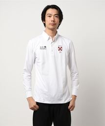 [アドミラル ゴルフ] メンズ ロングスリーブ グレンチェック エンボス ボタンダウンシャツ　 
