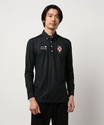 [アドミラル ゴルフ] メンズ ロングスリーブ グレンチェック エンボス ボタンダウンシャツ　 