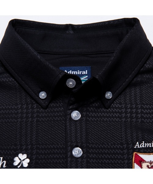 Admiral Golf（アドミラル　ゴルフ）の「[アドミラル ゴルフ] メンズ ロングスリーブ グレンチェック エンボス ボタンダウンシャツ　 （シャツ/ブラウス・メンズ・ネイビー/ブラック/ホワイト/レッド/グレー・L/M/LL）」の12枚目の写真