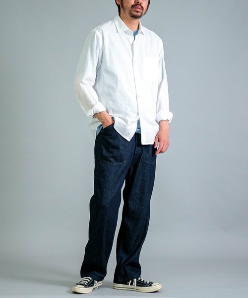 OMNIGOD（オムニゴッド）の「[OMNIGOD mens / オムニゴッド]　8oz甘織りデニム　PWイージーパンツ（デニムパンツ・メンズ・ワンウォッシュ・3/2）」の11枚目の写真