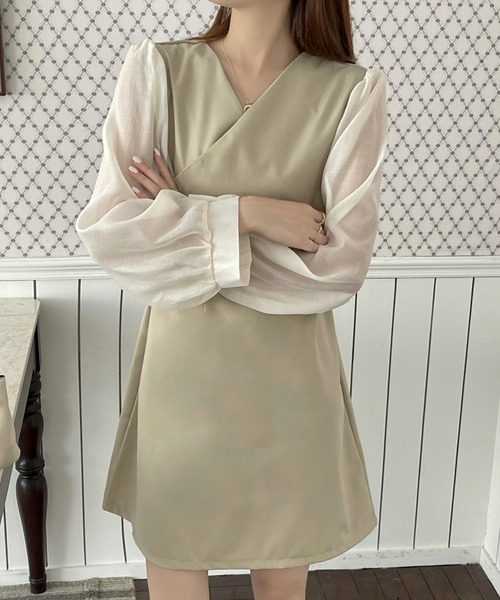 未着用【トゥービーシック】シフォンフリルチュニック/ワンピース 未着用【トゥービーシック】シフォンフリルチュニック