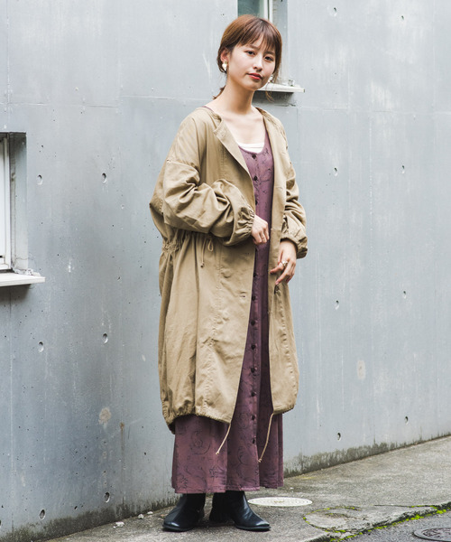 セール ブランド古着 ノーカラーコート ノーカラーコート Kastane カスタネ のファッション通販 Zozoused