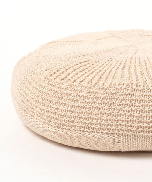 Ray BEAMS（レイビームス）の「Ray BEAMS / パッチワーク パターン ベレー（ハンチング/ベレー帽・レディース・ブラック/ベージュ/グリーン・ONE SIZE）」の5枚目の写真