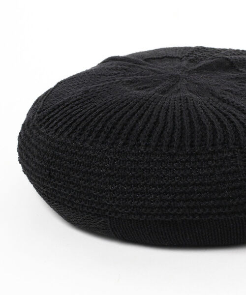 Ray BEAMS（レイビームス）の「Ray BEAMS / パッチワーク パターン ベレー（ハンチング/ベレー帽・レディース・ブラック/ベージュ/グリーン・ONE SIZE）」の9枚目の写真