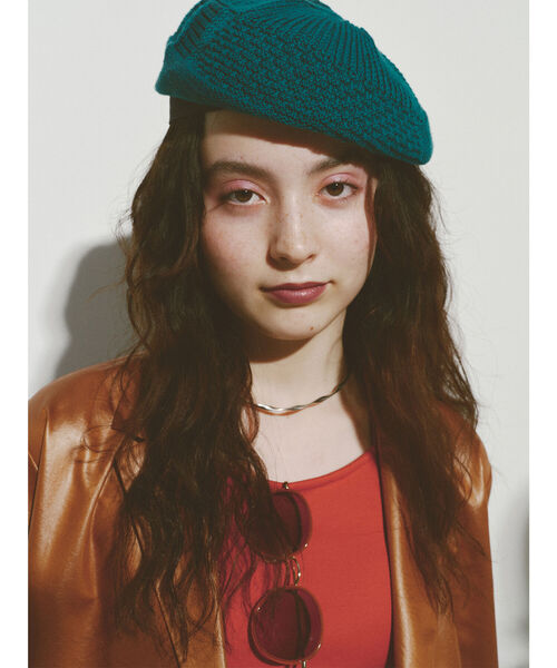 Ray BEAMS（レイビームス）の「Ray BEAMS / パッチワーク パターン ベレー（ハンチング/ベレー帽・レディース・ブラック/ベージュ/グリーン・ONE SIZE）」の12枚目の写真