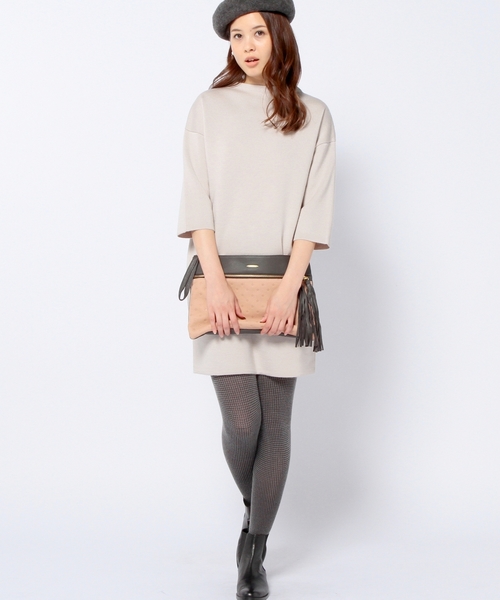 Another Edition（アナザーエディション）の「ハイネックニットワンピース/ AE HI/N KNIT OP◆（ワンピース・レディース・ライトグレー/モカ/ネイビー・フリー）」の8枚目の写真