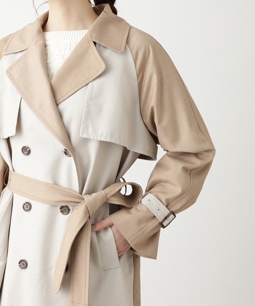 エンネオット N_8 柔らかけれ 美品 ノースリーブコート ロング丈  