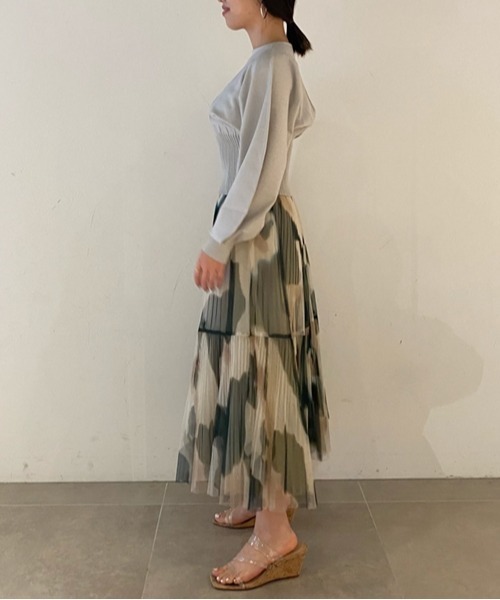 SNIDEL（スナイデル）の「チュールタイダイスカート（スカート）」 - WEAR 