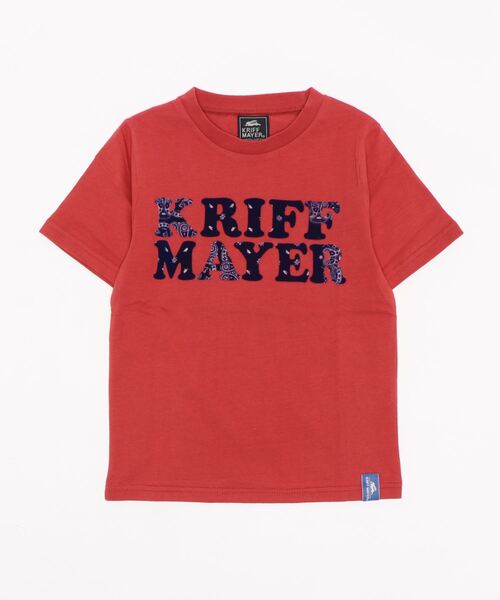 KRIFF MAYER Kid's Collection（クリフメイヤーキッズコレクション）の「バンダナロゴTEE（Tシャツ/カットソー・キッズ・レッド/オフホワイト/ターコイズブルー・120/130/140/150/160/170）」の3枚目の写真