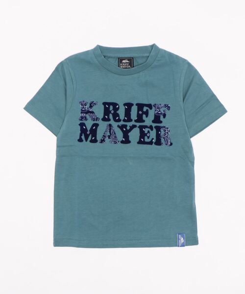 KRIFF MAYER Kid's Collection（クリフメイヤーキッズコレクション）の「バンダナロゴTEE（Tシャツ/カットソー・キッズ・レッド/オフホワイト/ターコイズブルー・120/130/140/150/160/170）」の5枚目の写真