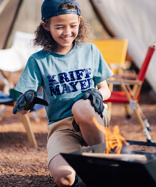 KRIFF MAYER Kid's Collection（クリフメイヤーキッズコレクション）の「バンダナロゴTEE（Tシャツ/カットソー・キッズ・レッド/オフホワイト/ターコイズブルー・120/130/140/150/160/170）」の7枚目の写真