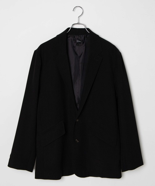 LUCY（ルーシー）の「LUCY/【セットアップ対応商品】STRETCH LOOSE TAILORED JACKET（テーラードジャケット・メンズ・ピンク/ブラック・MEDIUM/LARGE）」の2枚目の写真