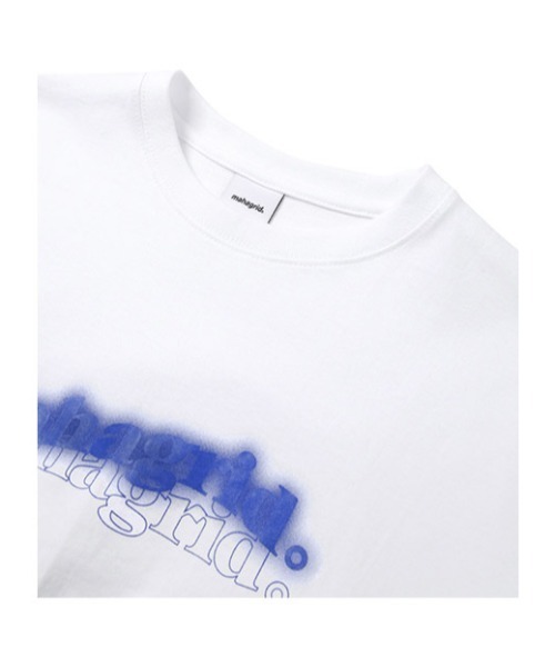 MAHAGRID（マハグリッド）の「『mahagrid/マハグリッド』GLOW LOGO TEE/ユニセックス グロー ロゴ Tシャツ 半袖 カットソー（Tシャツ/カットソー・レディース・ブラック/ホワイト・L/M）」の9枚目の写真