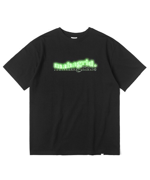 MAHAGRID（マハグリッド）の「『mahagrid/マハグリッド』GLOW LOGO TEE/ユニセックス グロー ロゴ Tシャツ 半袖 カットソー（Tシャツ/カットソー・レディース・ブラック/ホワイト・L/M）」の13枚目の写真