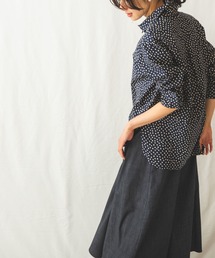 NARACAMICIE | 綿系ミニドットドロップショルダーシャツ(シャツ/ブラウス)