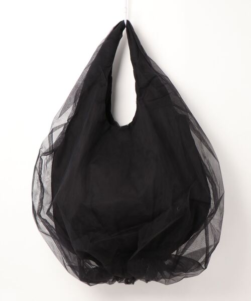 HELOYSE(エロイーズ)の「【HELOYSE】balloon tulle bag(トートバッグ・レディース・ブラック・M)」の11枚目の写真