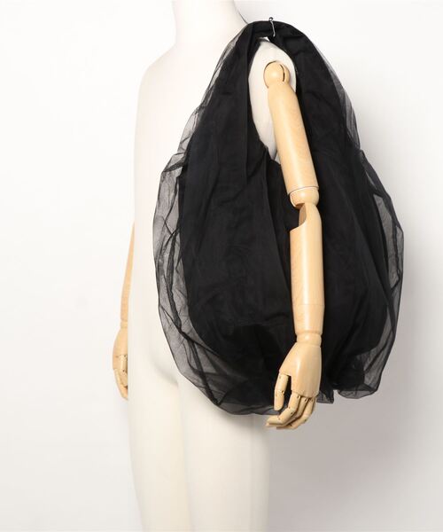 HELOYSE(エロイーズ)の「【HELOYSE】balloon tulle bag(トートバッグ・レディース・ブラック・M)」の14枚目の写真