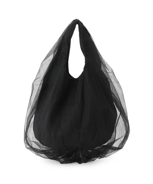 HELOYSE(エロイーズ)の「【HELOYSE】balloon tulle bag(トートバッグ・レディース・ブラック・M)」の7枚目の写真