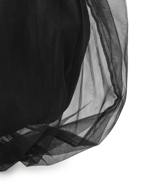 HELOYSE(エロイーズ)の「【HELOYSE】balloon tulle bag(トートバッグ・レディース・ブラック・M)」の5枚目の写真