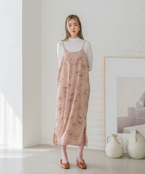 UNE MANSION(ユヌマンション)の「花柄ロングノースリーブワンピース(シャツワンピース・レディース・ブラック/ベージュ・FREE)」の19枚目の写真