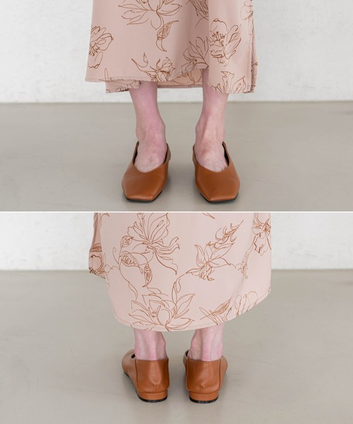 UNE MANSION(ユヌマンション)の「花柄ロングノースリーブワンピース(シャツワンピース・レディース・ブラック/ベージュ・FREE)」の10枚目の写真