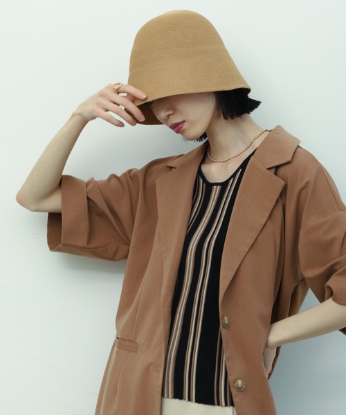 VACANCY（ヴァカンシー）の「クロッシェハット（ハット・レディース・ブラック/ベージュ・FREE）」の7枚目の写真