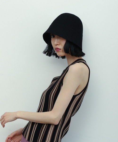 VACANCY（ヴァカンシー）の「クロッシェハット（ハット・レディース・ブラック/ベージュ・FREE）」の3枚目の写真