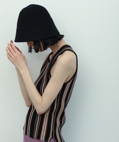 VACANCY（ヴァカンシー）の「クロッシェハット（ハット・レディース・ブラック/ベージュ・FREE）」の11枚目の写真