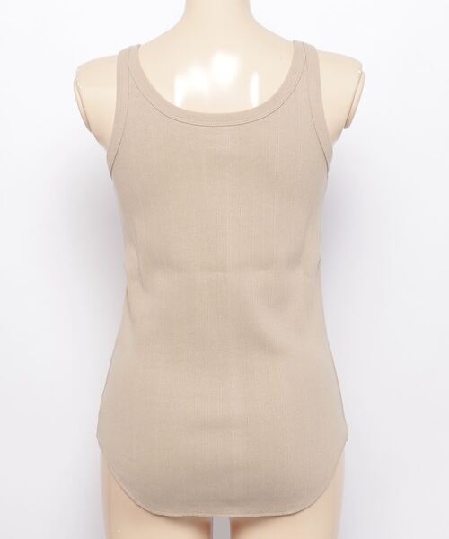 Healthknit（ヘルスニット）の「[HEALTHKNIT/ヘルスニット] ヴィンテージリブタンクトップ（タンクトップ・レディース・オリーブ/ナチュラル/ベージュ・F）」の4枚目の写真