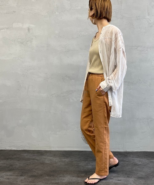 Healthknit（ヘルスニット）の「[HEALTHKNIT/ヘルスニット] ヴィンテージリブタンクトップ（タンクトップ・レディース・オリーブ/ナチュラル/ベージュ・F）」の9枚目の写真