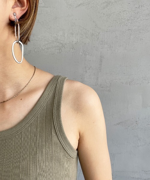 Healthknit（ヘルスニット）の「[HEALTHKNIT/ヘルスニット] ヴィンテージリブタンクトップ（タンクトップ・レディース・オリーブ/ナチュラル/ベージュ・F）」の18枚目の写真