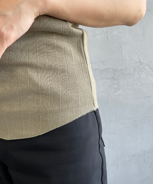 Healthknit（ヘルスニット）の「[HEALTHKNIT/ヘルスニット] ヴィンテージリブタンクトップ（タンクトップ・レディース・オリーブ/ナチュラル/ベージュ・F）」の19枚目の写真