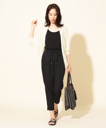 清涼リネン テーパードパンツ