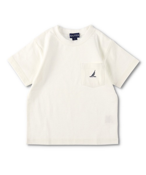 NAUTICA（ノーティカ）の「【NAUTICA/ノーティカ】ポケットTシャツ（Tシャツ/カットソー・キッズ・ライム/ブラック/ベージュ/オフホワイト/ピンク/ネイビー・120cm/110cm/100cm/140cm/150cm/130cm）」の2枚目の写真