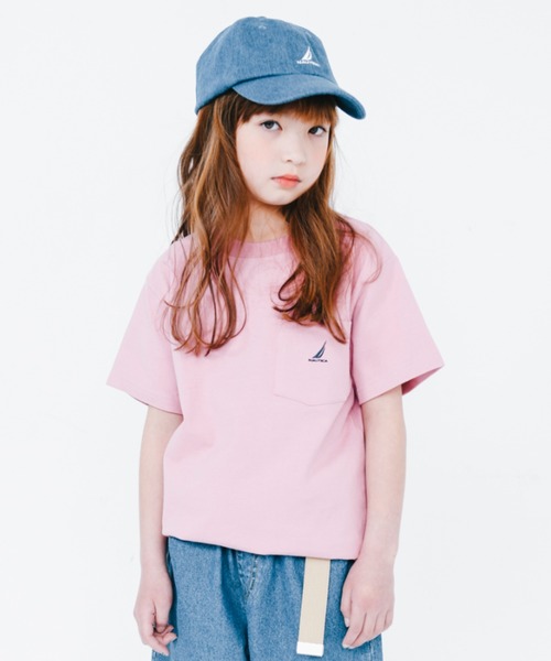NAUTICA（ノーティカ）の「【NAUTICA/ノーティカ】ポケットTシャツ（Tシャツ/カットソー・キッズ・ライム/ブラック/ベージュ/オフホワイト/ピンク/ネイビー・120cm/110cm/100cm/140cm/150cm/130cm）」の6枚目の写真