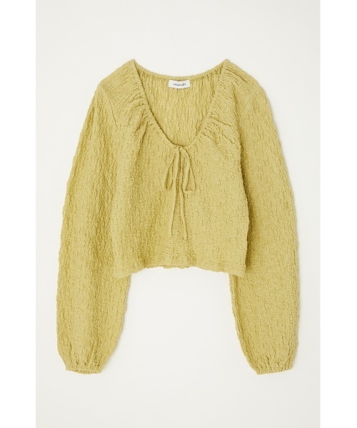 LAGUA GEM（ラグアジェム）の「PUFF SLEEVE GATHER TOPS（Tシャツ/カットソー・レディース・ライトパープル/オフホワイト/ライトグリーン・MEDIUM/SMALL）」の14枚目の写真