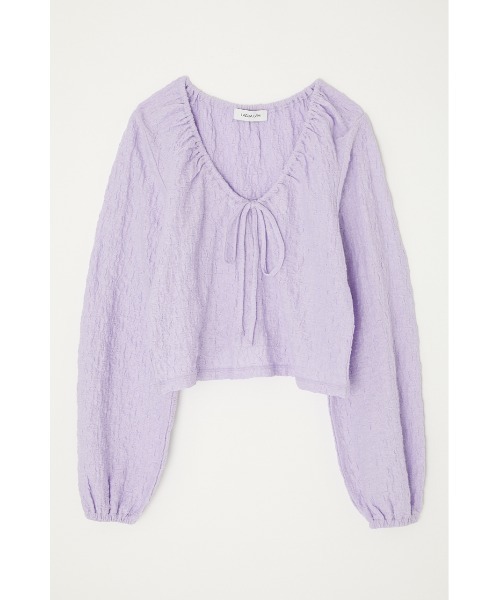 LAGUA GEM（ラグアジェム）の「PUFF SLEEVE GATHER TOPS（Tシャツ/カットソー・レディース・ライトパープル/オフホワイト/ライトグリーン・MEDIUM/SMALL）」の15枚目の写真