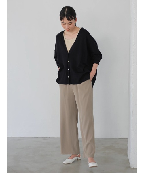 AMERICAN HOLIC（アメリカンホリック）の「抜け襟ニットミディカーディガン（カーディガン/ボレロ・レディース・モカ/アイボリー/ブラック/サックスブルー・FREE）」の12枚目の写真