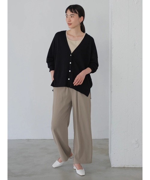 AMERICAN HOLIC（アメリカンホリック）の「抜け襟ニットミディカーディガン（カーディガン/ボレロ・レディース・モカ/アイボリー/ブラック/サックスブルー・FREE）」の13枚目の写真