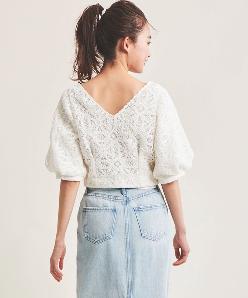 The Virgnia（ザ ヴァージニア）の「ケミカルレースブラウス（シャツ/ブラウス・レディース・ブラック/オフホワイト・FREE）」の10枚目の写真